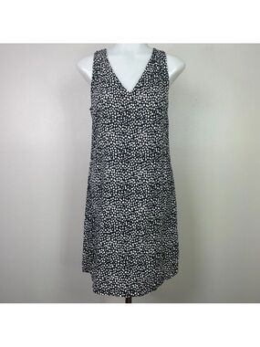 Old Navy Black and White Polka Dot Midi Dress